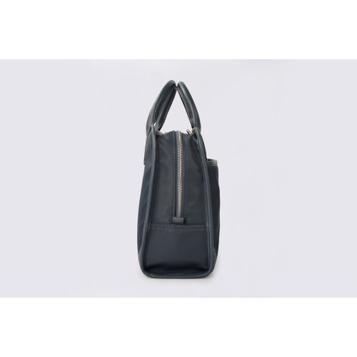 Leichte Laptop-Nylon-Handtasche mit Ledergriffen