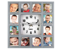 Clock with photo frame