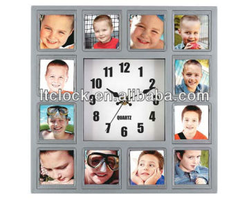 Clock with photo frame