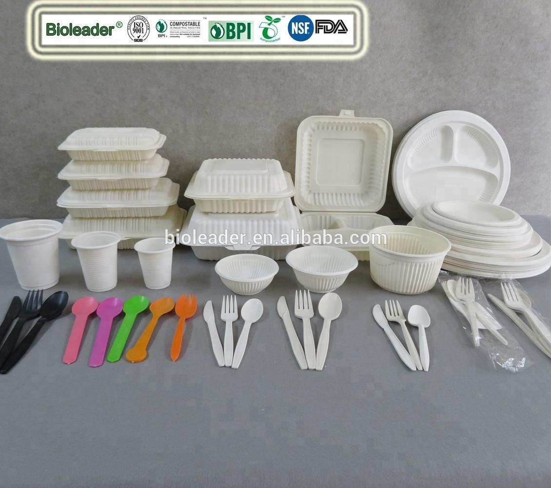 Eco-friendly Disposable Biodegradable Cornstarch Fast Food Burger Box