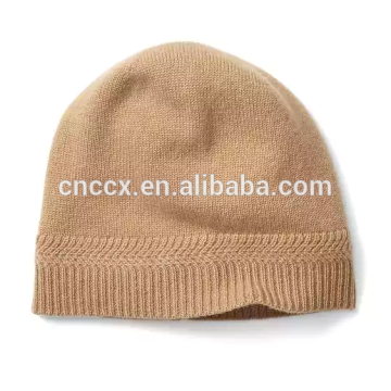 17HLC8005 Cashmere Hat with cuff winter knit hat