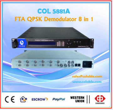 digtial satellite receiver,FTA QPSK Demodulator (8 in 1 out)