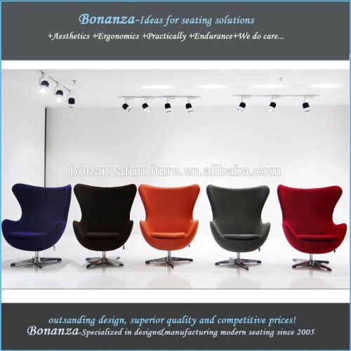3988# modern classic design 4stars alloy base chair fabric egg chair