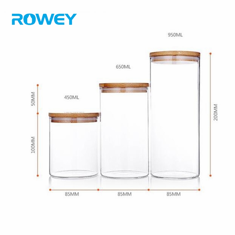 Custom Wholesale New Pure 4 Oz Glass Storage Spice Jar With Bamboo Lid