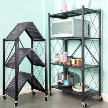 Foldable Metal Rack Kitchen Storage Shelf - Free Installation