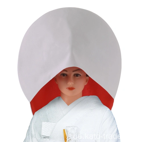 China Japanische Hochzeit Perucke Krepp Weisse Baumwolle Braut Hut Hersteller