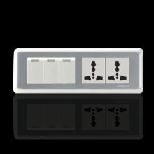 three gang switch and double multi socket