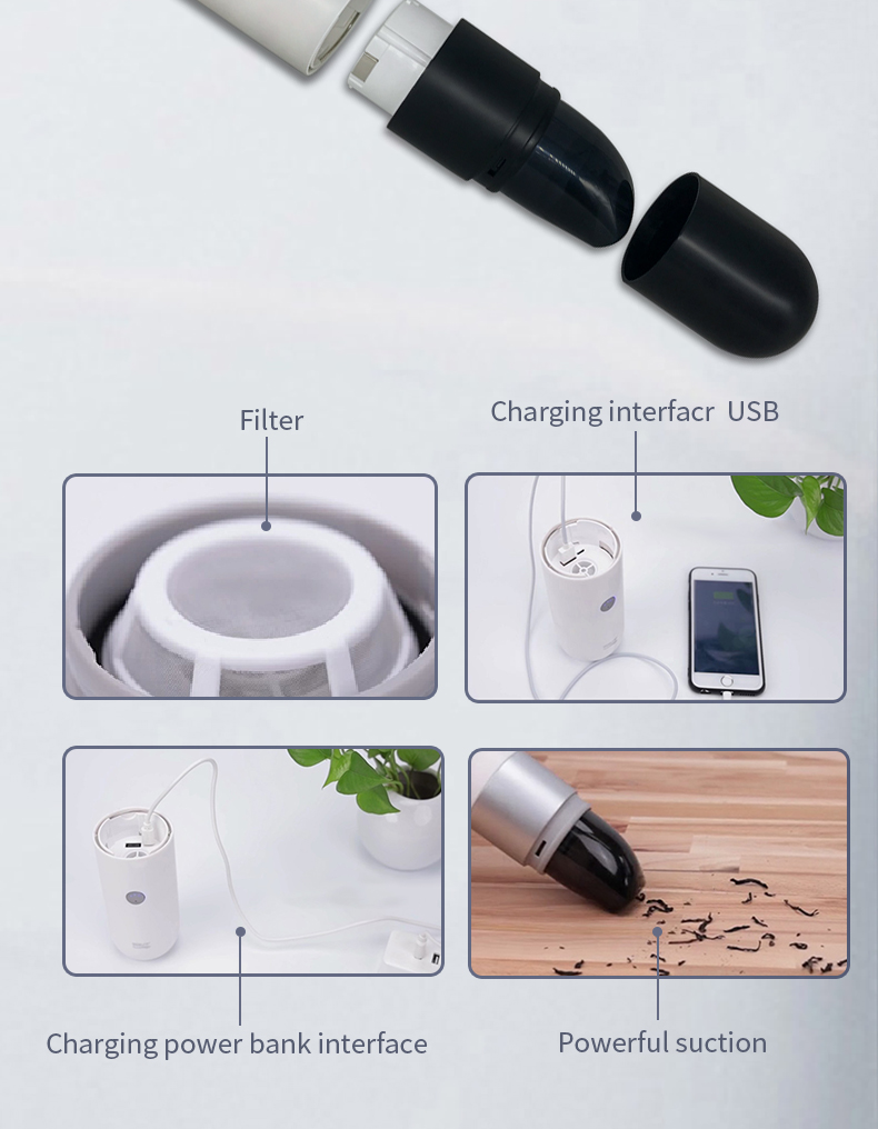 2020 popular mini table cleaner for office, multi-function desktop vacuum cleaner