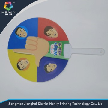election promotional items, election PP fans, round hand fan with long handle