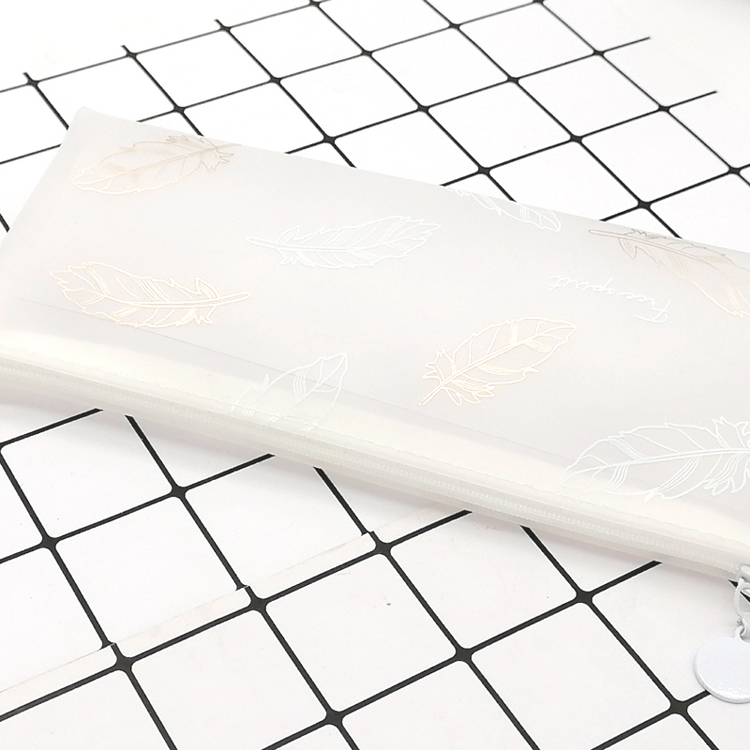 Pure white customizable pattern TPU pencil case