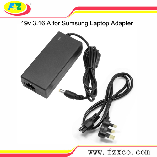 Caricatore di adattatore del computer portatile 19V 3.16A per Samsung