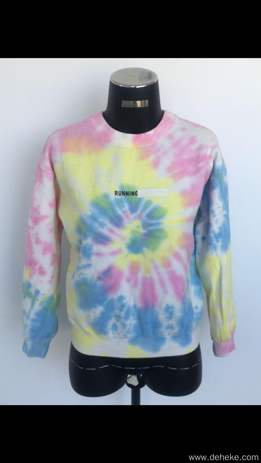 Fashion Knitted Tie And Dye Pullover