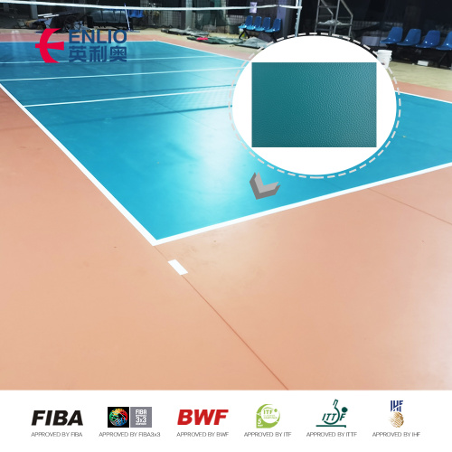 Enlio Unique pvc Tapete de voleibol / FIVB aprovado piso de pvc