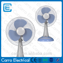 solar rechargeable battery power dc table fan 12" DC table fan DC-12V12G