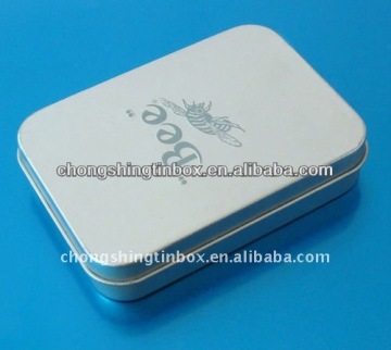 Rectangular play card tin box