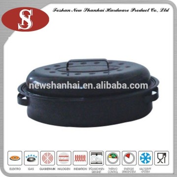 Chicken Oval Enamel Roaster Pan NA049