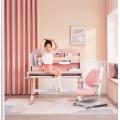 pink study table with chair