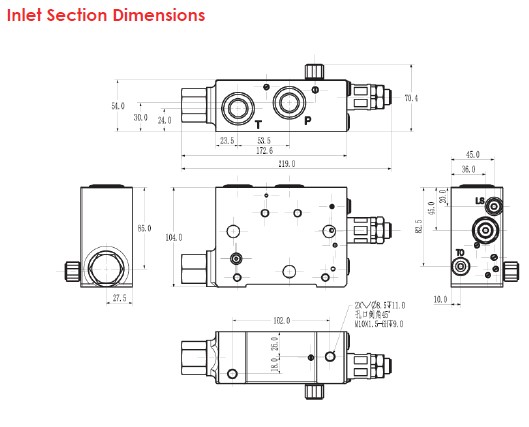 Inlet Section Dimensions