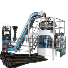 Automatic Plastic Strip Packaging Machine with Lifting Conveyor