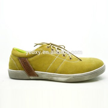 yellow sneaker style flat outsole casual footwear suede shoes men