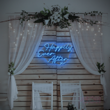Enchanted Love: 'Happily Ever After' & Sweet Heart Neon Signs