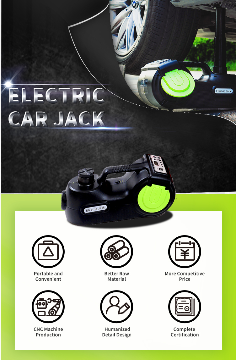 Vente chaude E-HEELP ZSYT02 DC12V 5T écran numérique LCD fonction de compresseur DC12V électrique hydraulique voiture Jack accepter la personnalisation