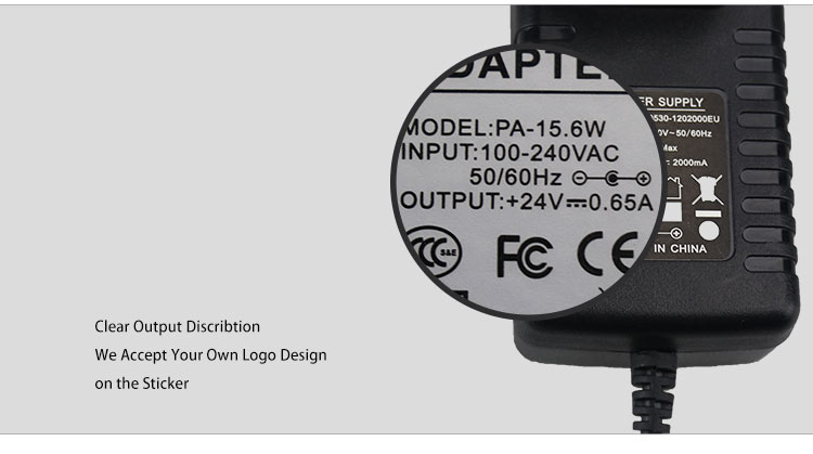 24V0.65A adaptor charger