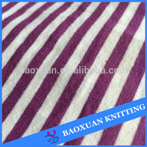 100 cotton yarn dye spandex color stripe opaque dress single jersey fabric