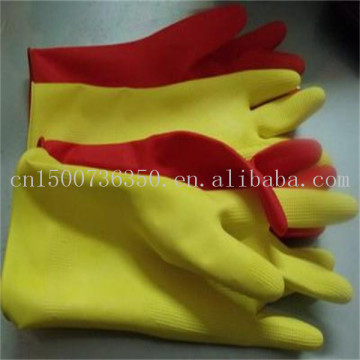 microfiber flocklined latex household cleaning glove