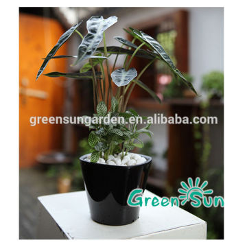 Artificial flowers in decorative pots