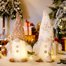 Christmas Glow: 30cm Faceless Gnome Night Light Tree Decoration & New Year Home Novelty Gift