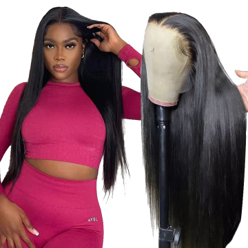 Highlight 1B Honey Brown Color Straight Human Hair Lace Front Wig Virgin Brazilian Hair Highlight Wig Transparent HD Frontal Wig