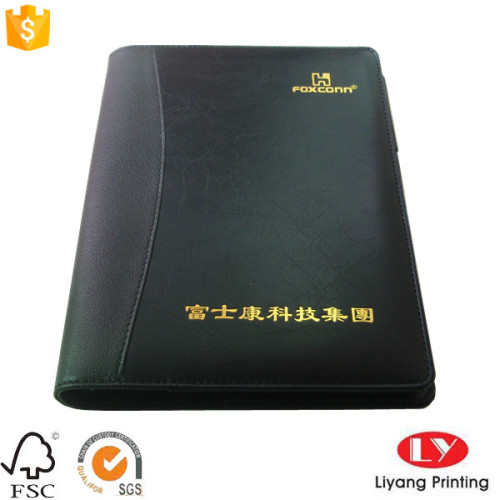 PU file Office Notebook with Logo Stamping