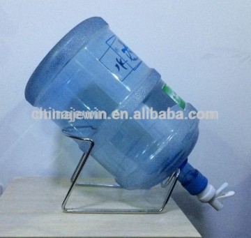 Chromed water bottle rack with tap