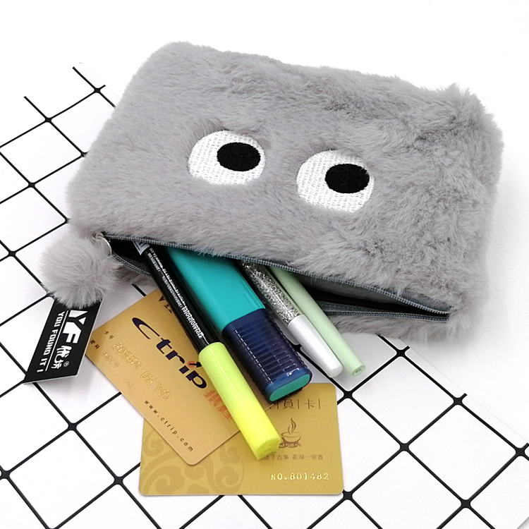 Big eyes style make up plush pencil bag