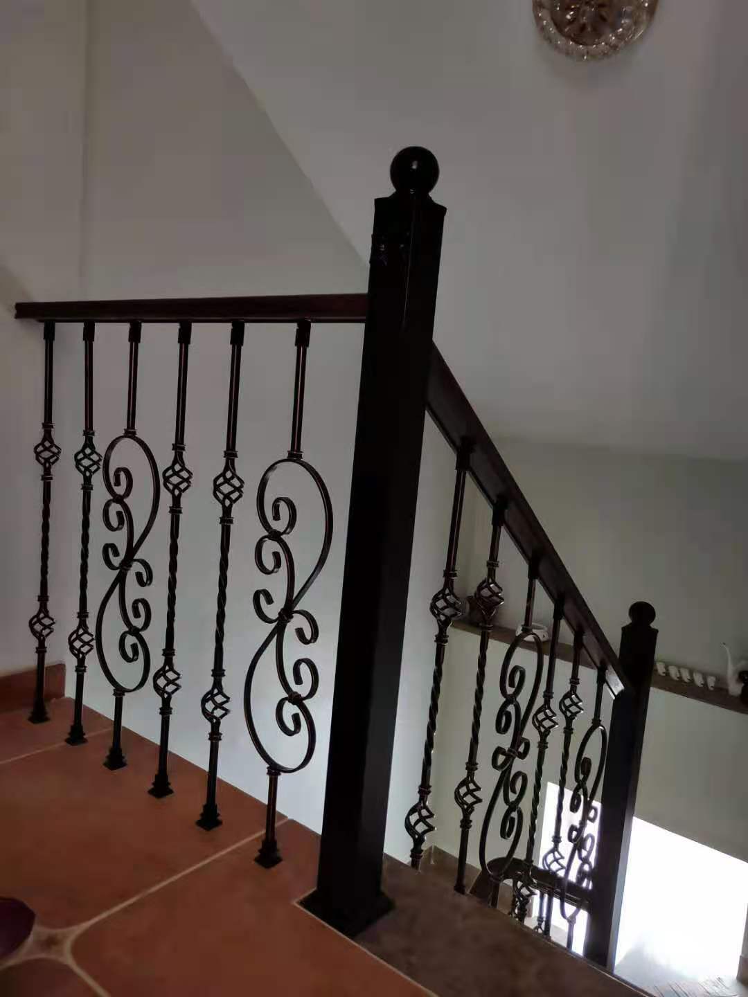 Forged iron Baluster forged iron pillars for Stair Handrail Wrought iron Decoration