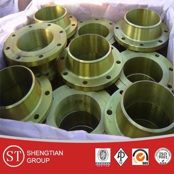 Yellow oil painted flat flanges