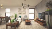 Dark Walnut Living Room Wooden Furniture Sets