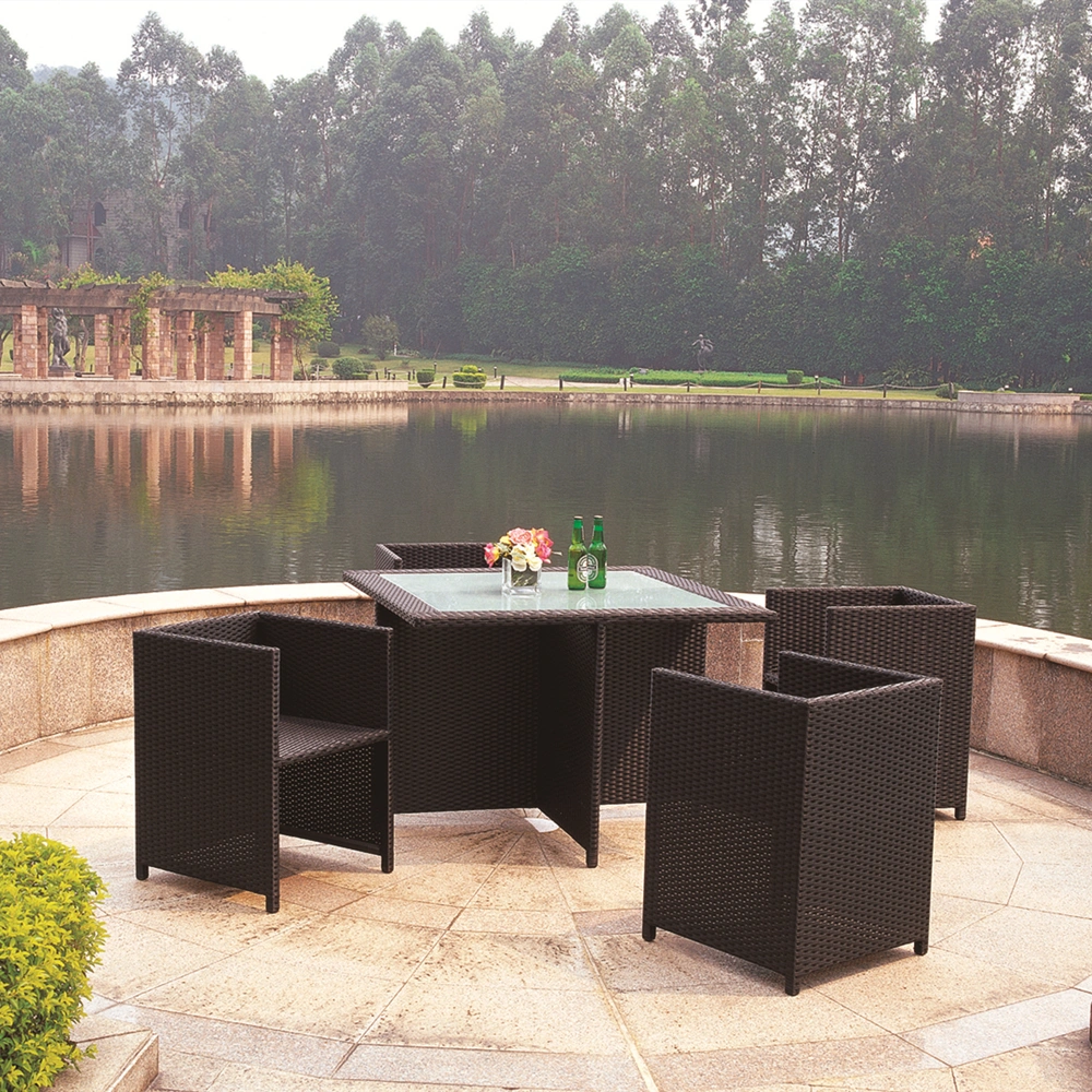 2022 New Design Strong Outdoor Restaurant Poly Wood Indoor Plastic Wood Aluminum Frame Natural Teak or Chinese Ash Wooden Resin Top Table