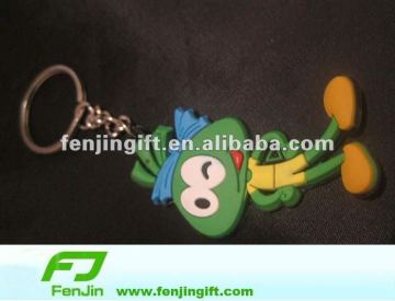 lovely frog rubber keychain for promotion
