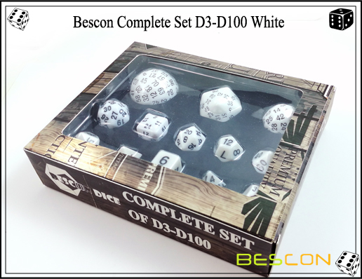 Juego completo de dados D3-D100 (3) Complete Dice Set D3-D100 (3)