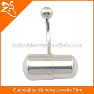BR01727 Stainless steel belly button rings , vibrating navel rings