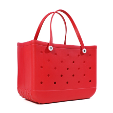 Custom Printed Durable Red EVA Rubber Waterproof Silicone Baseball Beach Tote Bag