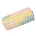 Candy Color Zipper Rubber Silicone Pensil Case/Bag