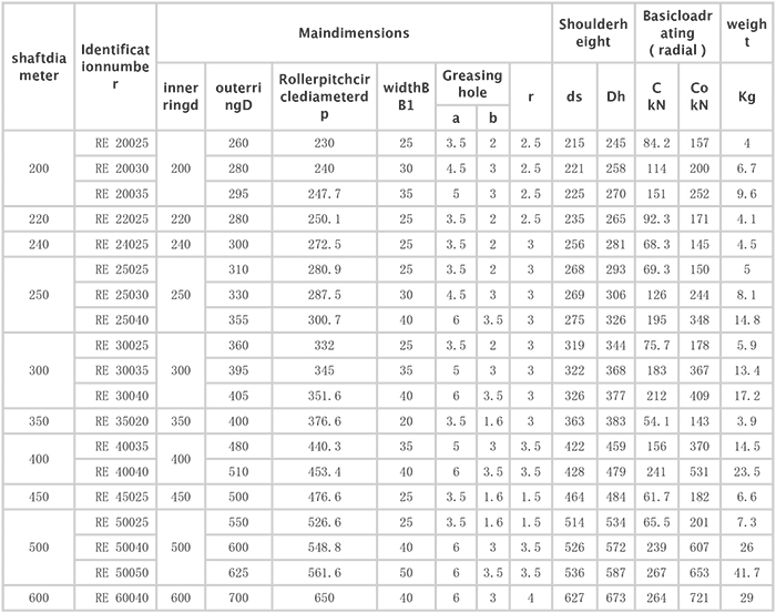 RE Series διέσχισε το ρουλεμάν RE Series Crossed Roller Bearing
