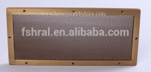 EMI shielding vent panels yellow chromated finish