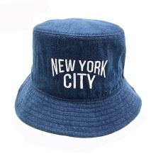 Custom Embroidered Blue Jeans Denim Bucket Hat - Promotional High-Quality Cotton Hat