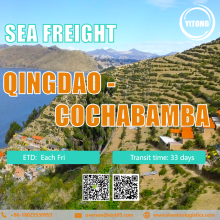 شحن البحر من Qingdao إلى Cochabamba Bolivia