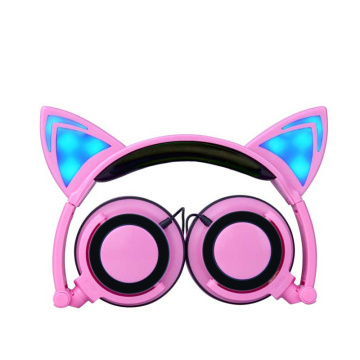 LED Light Cosplay Flash Headphone Cat Ear Headset