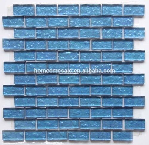 shinning light blue glass swimming pool mosaic